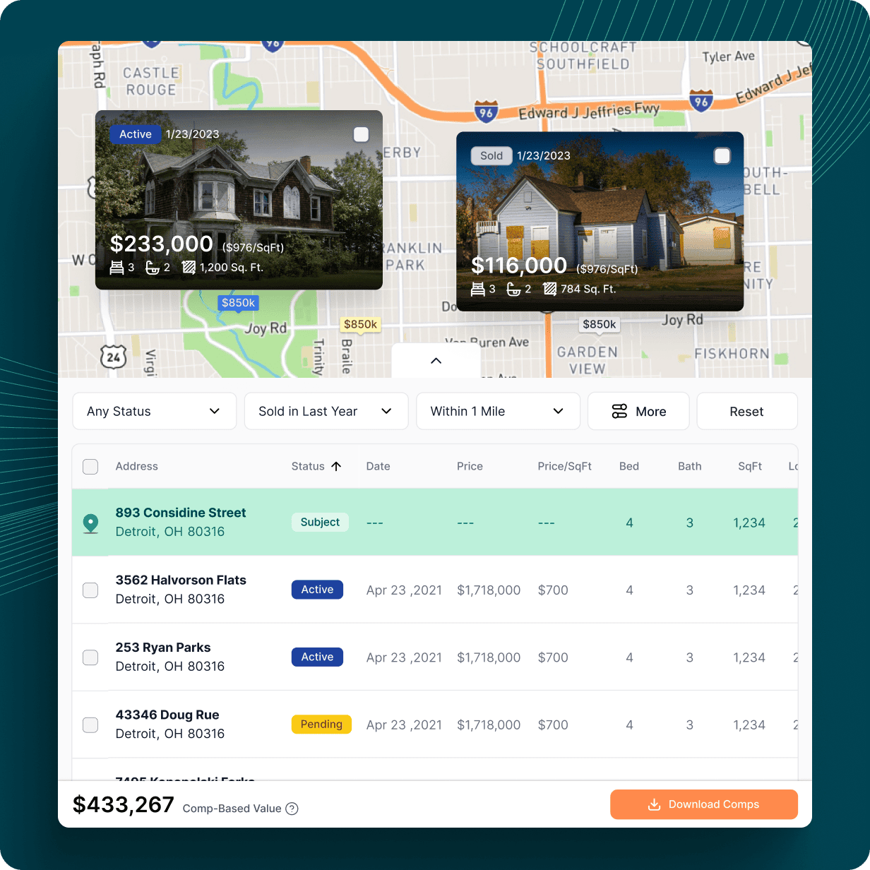 Comp Any Property 
In The U.S.